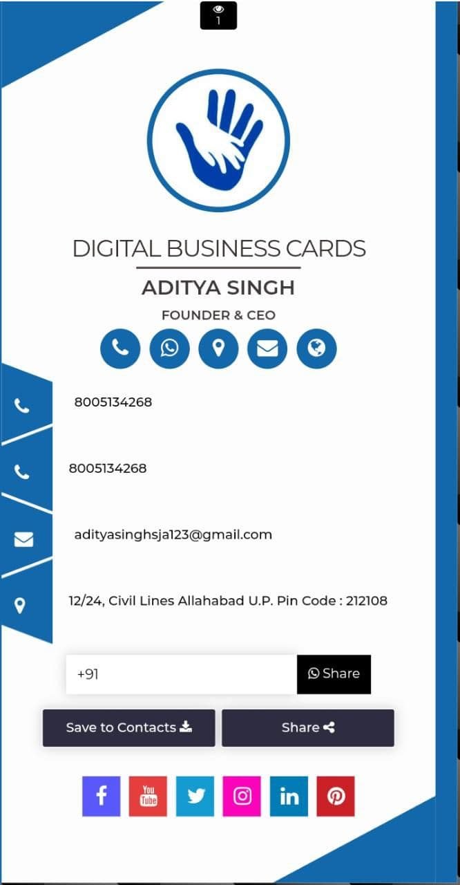 Myonecards business template